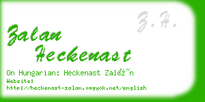 zalan heckenast business card